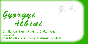 gyorgyi albini business card